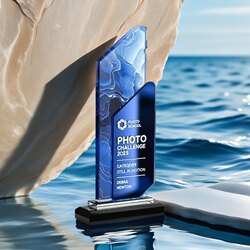 【Mirror·Realm】New Color-Printed Crystal Trophy Creative Souvenir Competition Champion Company Outstanding Employee Trophy