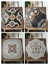 French Retro Floral Tiles 600X600 Ceramic Tiles Bathroom Kitchen Wall Tiles B&B Restaurant Hotel Living Room Bedroom