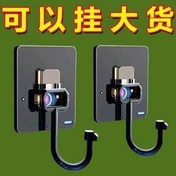 Stainless steel larger hook self-adhesive super sticky hook on the wall, strong hook, hook, and heavy objects in the kitchen are not scratched