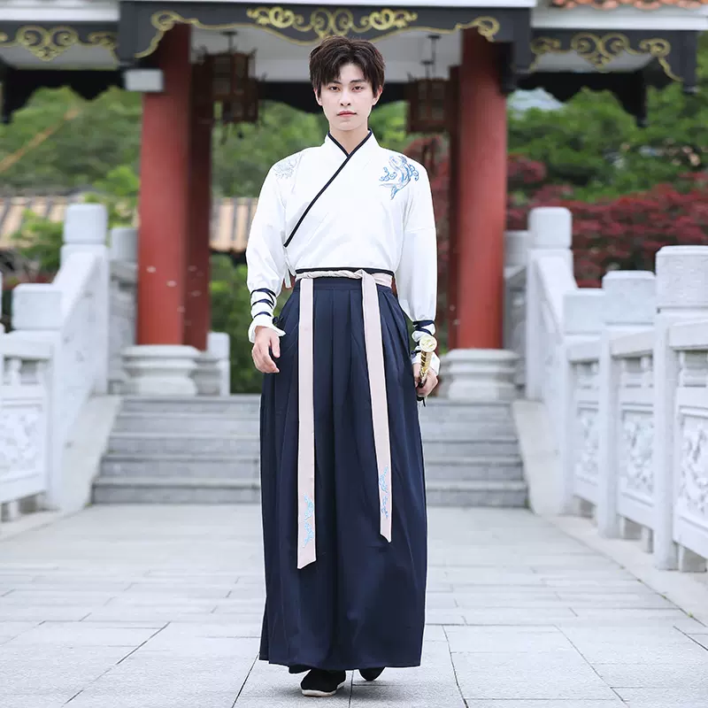 现货-【汉服】南宫辞-南北朝大袖襦交领魏晋汉服四件套On Sale