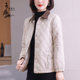 Mom's autumn clothes new solid color jacket for middle-aged and elderly basic lapel buttoned cardigan anti-wrinkle commuting daily two-wear