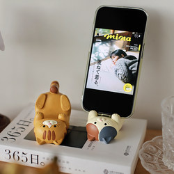 Cute Days Desktop Decoration Stand Ornament Japanese Cartoon Phone Stand Resin Pen Holder Storage Glasses Holder