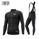 Lampada autumn and winter fleece windproof cycling clothing suit men's warm jacket mountain road cycling clothing equipment