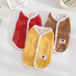 Cat Clothes for Autumn and Winter, Warm Pet Clothing for Small Dogs, Devon Rex, Siamese, Hairless Cats, Fleece-Lined Winter Vest