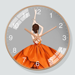 Light Luxury Personalized Beauty Salon Wall Clock, Living Room and Bedroom Clock, Hair Salon Shop Home Use Fashionable Wall Clock, Silent
