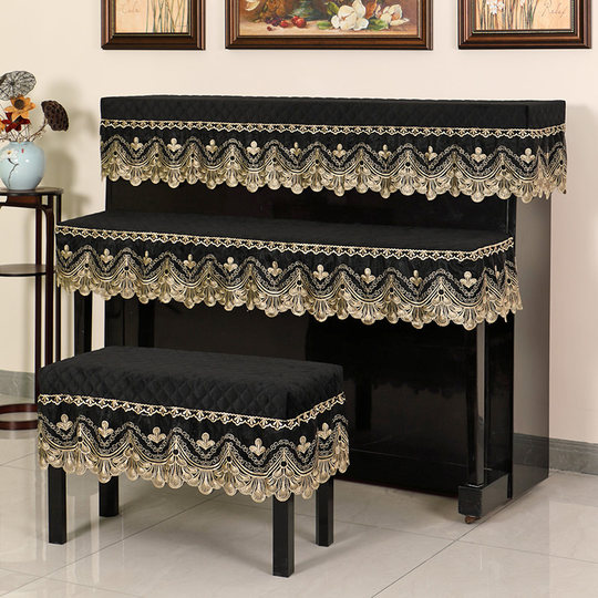 European-style fabric piano cover, lace piano cover, outlet fabric simple modern Yamaha piano universal cover towel, piano towel,Home Decoration