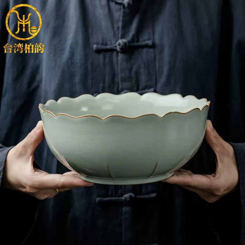中国古玩 汝窯 筆洗 水孟 水盂 三足器 唐物 時代物 書道具
