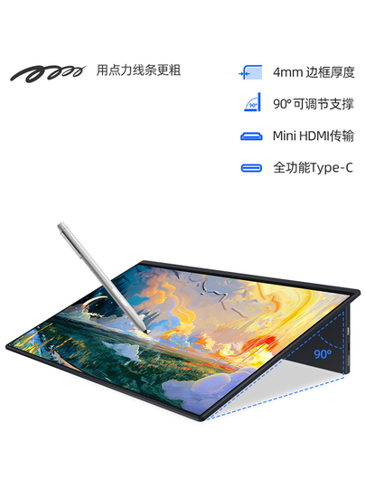 Ehomewei 15.6インチ 4K ポータブルモニター - OLED タッチスクリーン