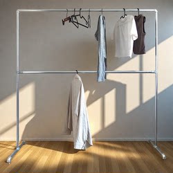 Simple Galvanized Pipe Floor-Standing Coat Rack, Iron Art Clothes Rack, Plumbing Pipe Quilt Drying Rack, Foyer Bag Rack Wholesale