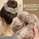 Furry large intestine hair band for women 2025 new high-end furry hair rope ball head plush hair rope headwear autumn and winter