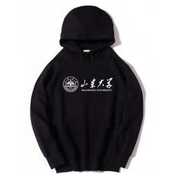 Shandong University campus pullover hooded sweatshirt student graduation uniforms for men and women in fall and winter plus velvet and thin styles customized