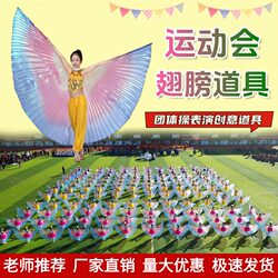 Creative Props for the Entrance of the Sports Meeting, Wings, Cloak, Large Opening Dance, Butterfly Dance, Group Gymnastics Performance Special Props