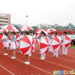 Red and White Alternating Performance Umbrellas, Universal Alternating Umbrellas, Sports Event Atmosphere Props, Team Gymnastics Umbrellas, Windmill Umbrellas, Dance Umbrellas