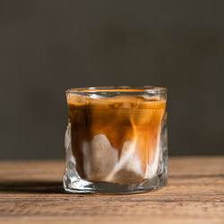 High-Temperature Resistant Anti-Scald Glass Cup, Trendy Coffee Cup, American Style, Transparent, High Aesthetic Value, Australian White Latte Water Cup