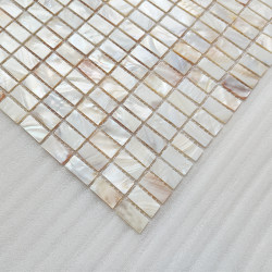 Pearl Straight Row Rectangular I-Shaped Natural Shell Mosaic Environmentally Friendly Wall Stickers Bathroom Living Room Balcony Background