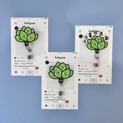 Yuzu Leaf Doctor Badge Nurse Student Id Card Holder Work Card Case Lanyard Cute Cartoon Retractable Clip