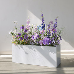 Monet's Garden Landscaping Artificial Flower Trough Box Fake Plant Landscape Bionic Green Plant Partition Decoration Mall Arrangement Ornaments