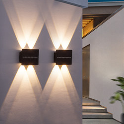 Solar Outdoor Wall Light Courtyard Pillar Waterproof Villa Fence Gate Garden Outdoor Landscape Decoration Wall Washer Light