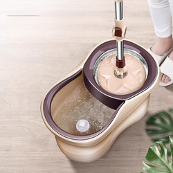 Totole Rotating Mop Bucket 2024 New Model for Home Use, One-Push Clean, Dual Drive Automatic Spin-Dry Mop