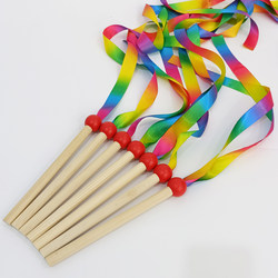 Dance Ribbons, Rhythmic Gymnastics, Children's Colorful Kindergarten Performance Props, Dancing Streamers, Sticks, Colorful Ballpoint Sticks