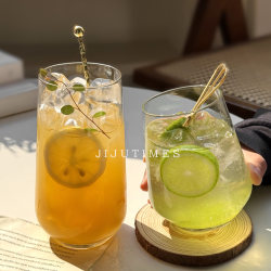 ins Internet-Famous Glass Drink Cup Chic Beverage Cup Soda Cup Sparkling Wine Cup Iced Coffee Cup Juice Cup