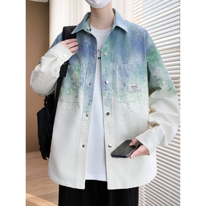 
Spring and autumn denim jacket men's trend 2026 new style youth junior high school students handsome fashion brand high-end jacket