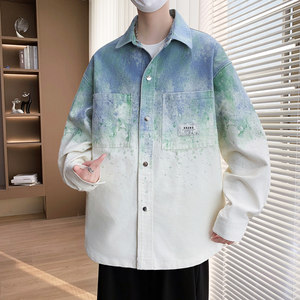 
Spring and Autumn denim jacket men's trend 2025 new style teenager junior high school students' handsome fashion brand high-end jacket