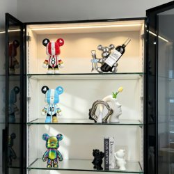 Wine Cabinet Violent Bear Ornaments Simple Glass Display Cabinet Trendy Toys Decorative Ornaments Home Decoration Soft Decoration Matchinging Set