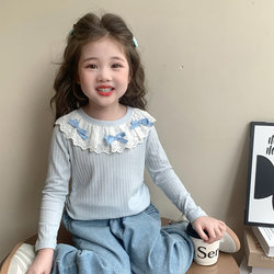 Girls' Long-Sleeve T-Shirt, Spring and Autumn 2026 New Style, Stylish Thin Base Shirt for Baby Girls, Children's Autumn Outfit, Doll Shirt