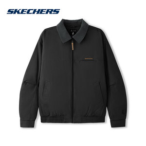 
Skechers Skechers Cotton Clothes 26 Spring Fashionable Lapel Loose Woven Pleated Cotton Jacket L126U001/0018