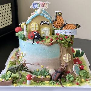 
Internet celebrity insect butterfly cake decoration ornaments bee mantis seven-star ladybug children boy birthday party dress