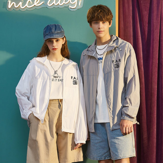 Tangshi couple sun protection clothing summer new couple coat hooded ...