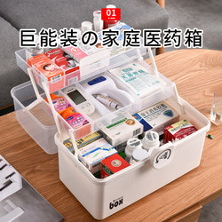 Japanese Medicine Box, Family-Sized Medicine Box, Household Medicine Storage Box, Large Capacity, Multi-Layer, Children's Small Medicine Box