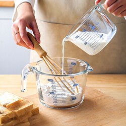 Special Egg-Beating Cup, Glass Measuring Cup with Scale, Baby-Friendly Baking Tool, Kitchen-Specific Food-Grade Egg-Beating Cup
