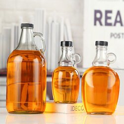 Tea Oil Bottle, Empty Glass Bottle, Sesame Oil Special Sealed Bottle, Food-Grade Oil Container, Large-Capacity Oil Jug for Kitchen Use