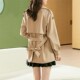 Short windbreaker jacket for women spring and autumn small 2025 new khaki large size women's loose slim top
