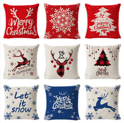 Christmas Pillow Cover Linen Short Plush Cushion Sofa Cushion Cover New Amazon Nordic Sofa Pillow Cover