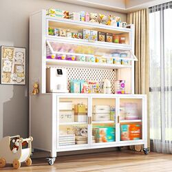 Baby Feeding Station, Baby Supplies, Milk Powder, Complementary Food, Large-Capacity Storage Rack, Children's Toy Storage and Organization Storage Cabinet