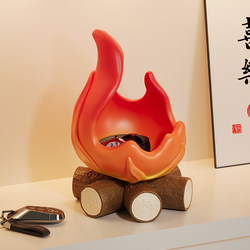 Firewood, Small Charcoal, Entryway Key Storage, Decorative Shelf, Red Tray, Moving, Newlywed, Housewarming Gift