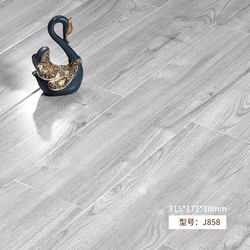 Reinforced Composite Wood Flooring 10mm for Home Use, Waterproof and Wear-Resistant, Gray Color, Suitable for Hotels and Offices, 1.0mm Glossy Embossed Surface
