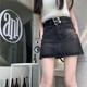 
A-shaped anti-exposure high-waisted skirt for women in spring and autumn 2025 new denim temperament casual and versatile pocket skirt