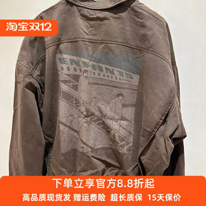 
Spot ERD melancholy rich second generation old retro lapel zipper jacket Boxy short flight jacket for men and women
