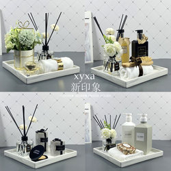 Model House Bathroom Decorations, Toilet Accessories, Sink Fragrance, Bathroom Tray Combination Set, Soft Decorations