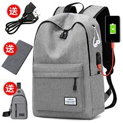 Casual School Bag for Men, Canvas Simple Backpack, Korean Style Backpack, Large Capacity Middle School Student School Bag, Computer Travel Bag