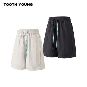 
Zheng Yiai wears plus size men's clothing [light running shorts] summer new drawstring shorts men's quick-drying three-quarter pants