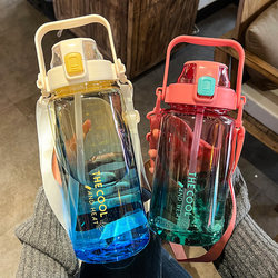 2000ml Water Bottle for Women 2025 New Model High Temperature Resistant Large Capacity Military Training Cup Summer Student Men's Sports Large Water Jug