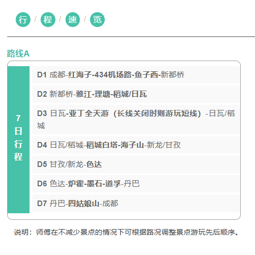 2-8人四姑娘山-稻城亚丁-红海子-理塘-鱼子西-丹巴纯玩7日游