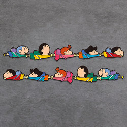 Crayon Shin-Chan Electric Car Stickers, Personalized and Creative, Cute Cartoon Motorcycle Stickers, Decorative Long Strips to Cover Scratches