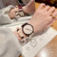 Ancora red couple watch for female students, middle and high school girls, ins style, niche girls who only watch the time and have good looks