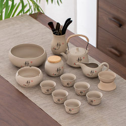 A Complete Set of Kung Fu Tea Sets for Office and Home Use, Simple Tea Pots and Tea Cups, a Complete Set of Ceramic Tea Sets for the Living Room